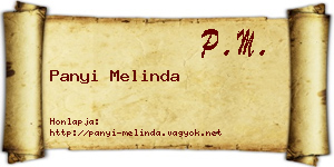 Panyi Melinda névjegykártya